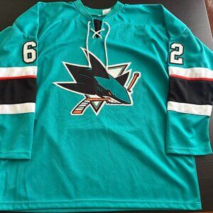 San Jose Sharks Kevin Labanc Autographed Hockey Jersey Beckett Authenticated XL